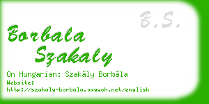 borbala szakaly business card