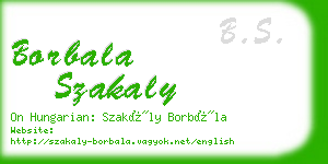 borbala szakaly business card